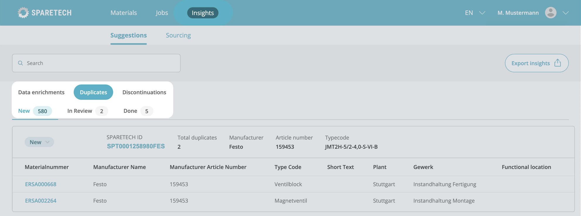 Product update: New master data insights tab with information on data ...