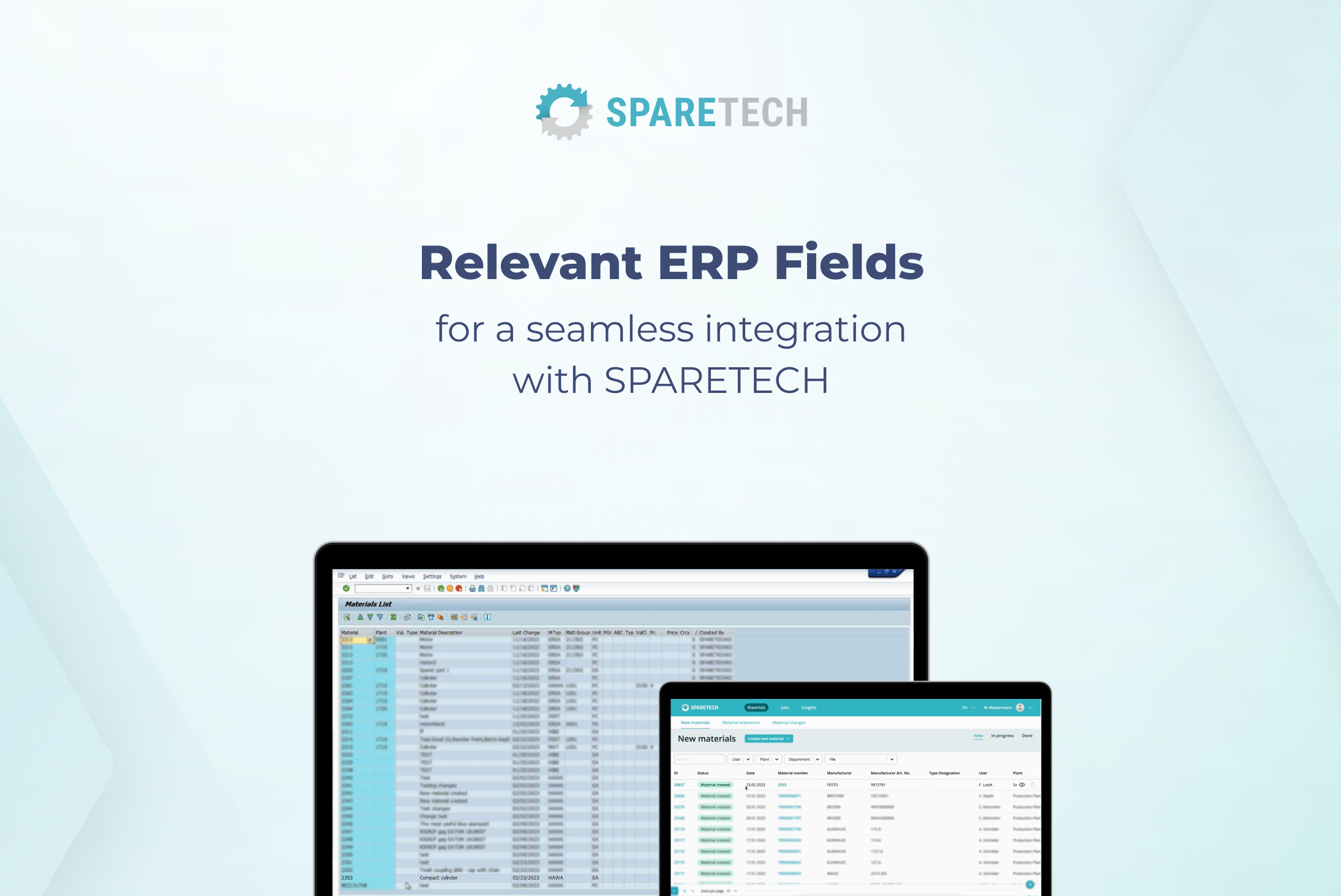 Relevant Field Essential ERP Fields for Spare Parts Data